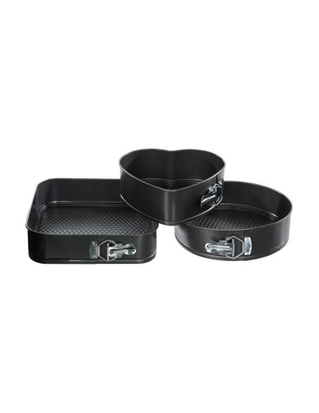 Ensemble de moules avec base amovible Secret de Gourmet Noir Aluminium 3 Pièces