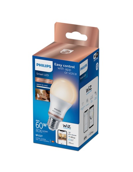 Lampe LED Philips Wiz Standard Blanc F 8 W E27 806 lm (2700-6500 K)