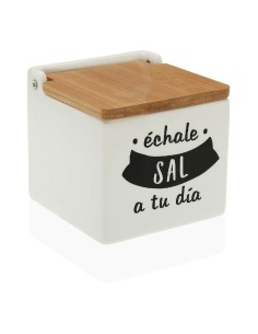 Salière avec couvercle Versa Céramique Bambou (10,5 x 11 x 11 cm)
