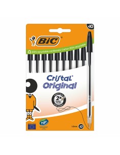 Crayon Bic Cristal Noir (10 Unités)
