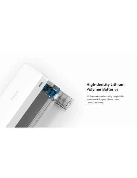 Powerbank Xiaomi Redmi Fast Charge 18W Noir 20000 mAh