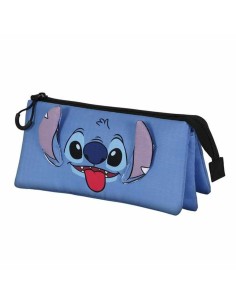 Trousse Fourre-Tout Triple Lilo & Stitch Cool 23 x 11 x 8 cm Bleu