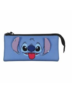 Trousse Fourre-Tout Triple Lilo & Stitch Cool 23 x 11 x 8 cm Bleu 2
