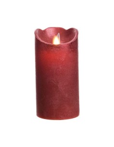 Bougie LED Lumineo Rouge Ø 7,5 X 15 CM