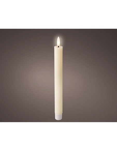 Bougie LED Lumineo Beige Ø 2,2 x 24,5 cm (AAA)