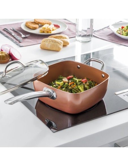 Ensemble de Poêle Multifonctions 5 en 1 Copper Coppans InnovaGoods 4 Pièces