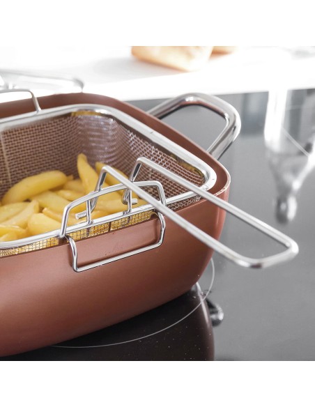 Ensemble de Poêle Multifonctions 5 en 1 Copper Coppans InnovaGoods 4 Pièces