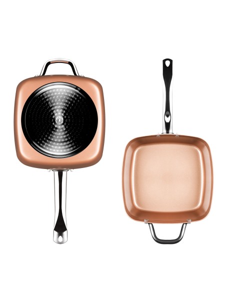 Ensemble de Poêle Multifonctions 5 en 1 Copper Coppans InnovaGoods 4 Pièces