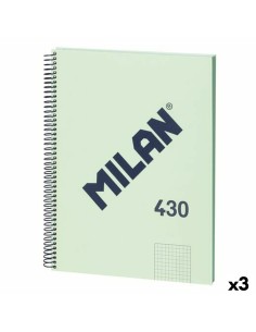 Carnet Milan 430 Vert A4 80 Volets (3 Unités)