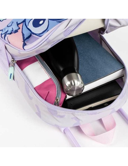 Cartable 3D avec roulettes Stitch Lila 25,0 x 31,0 x 10,0 cm