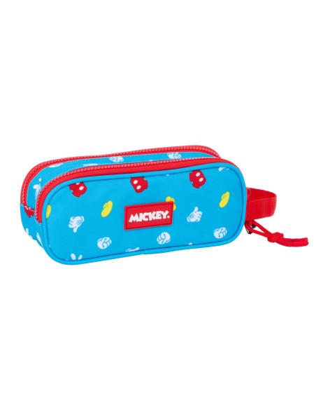Trousse Fourre-Tout Double Mickey Mouse Clubhouse Fantastic Bleu Rouge 21 x 8 x 6 cm