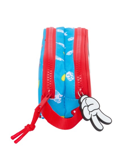 Trousse Fourre-Tout Double Mickey Mouse Clubhouse Fantastic Bleu Rouge 21 x 8 x 6 cm