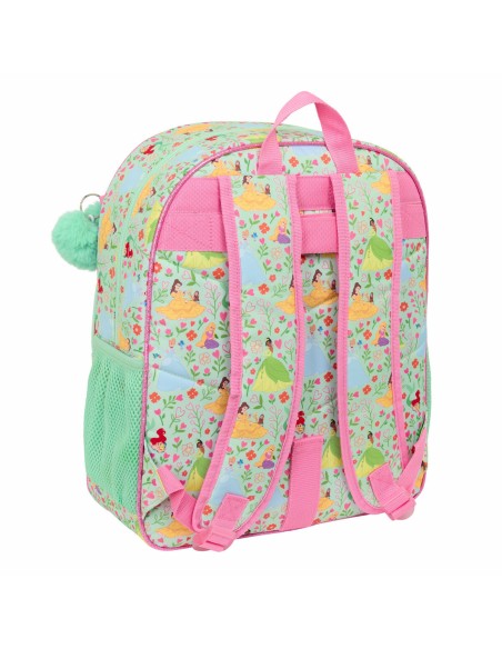 Cartable Disney Princess Bloom Vert Rose 32 x 38 x 12 cm
