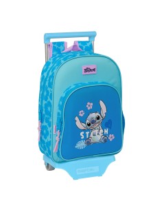 Cartable à roulettes Lilo & Stitch Hawaii Bleu 26 x 34 x 11 cm