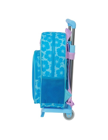 Cartable à roulettes Lilo & Stitch Hawaii Bleu 26 x 34 x 11 cm