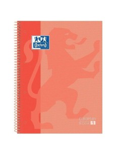 Cahier à Spirale Oxford CLASSIC EUROPEANBOOK Pêche A4 80 Volets (5 Unités) 2