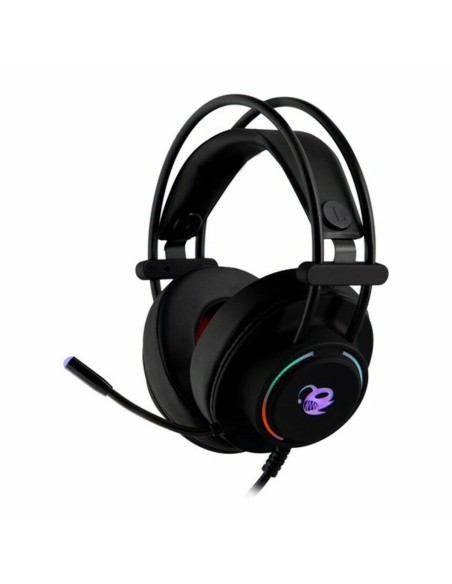 Casques avec Microphone CoolBox DeepLighting Noir