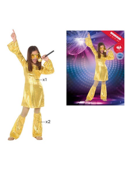 Déguisement pour Enfants Disco Doré (2 Pièces) (3 pcs)