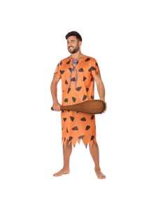 Déguisement pour Adultes Homme des cavernes Orange (2 Pièces)