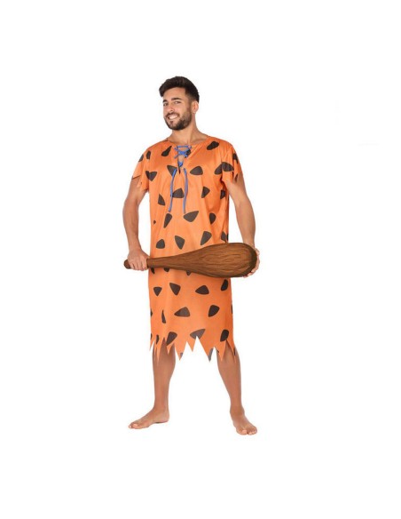 Déguisement pour Adultes Homme des cavernes Orange (2 Pièces)