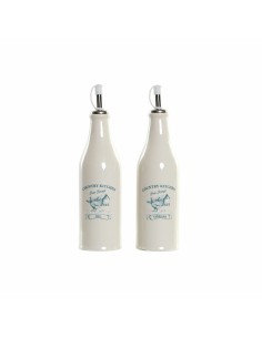 Ensemble salière et poivrier DKD Home Decor 250 ml Blanc Vert Turquoise Acier inoxydable Plastique Dolomite