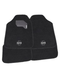 Set de tapis de voitures MOMO MOMLCM015BW Blanc/Noir 4 uds
