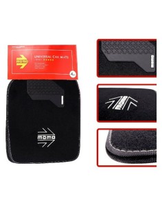 Set de tapis de voitures MOMO MOMLCM015BW Blanc/Noir 4 uds 2