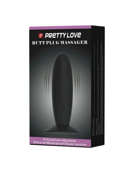 Plug Vibrant Anal Pretty Love Silicone Ventouse Noir
