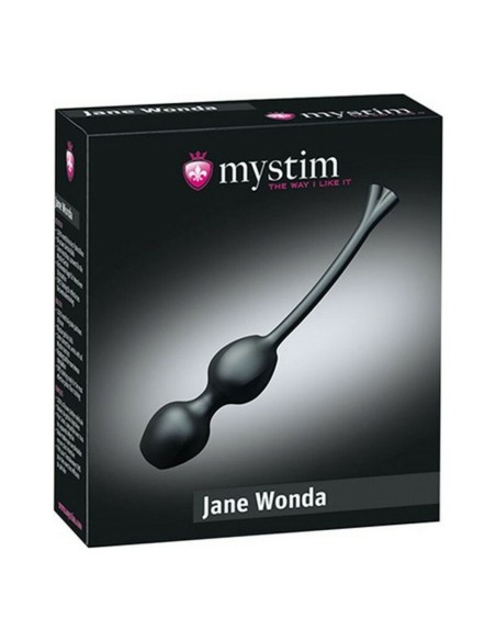 Jane Wonda Boules Kegel noires Mystim Silicone Silicone/ABS (Ø 3,3 cm)