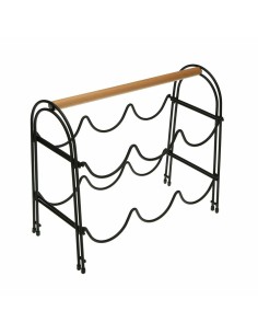 Range Bouteilles Versa Métal Bois Acier (14 x 27,5 x 32,7 cm)