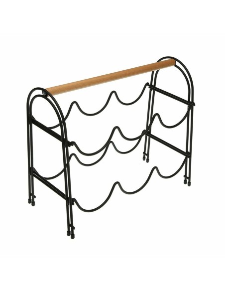 Range Bouteilles Versa Métal Bois Acier (14 x 27,5 x 32,7 cm)
