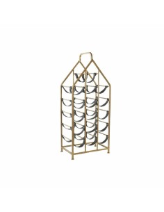 Range Bouteilles DKD Home Decor Noir Doré Métal Plastique 37,5 x 24,5 x 82 cm