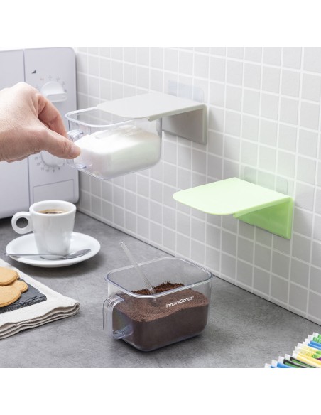 Récipients de Cuisine Adhésifs Amovibles Handstore InnovaGoods Pack de 2 unités