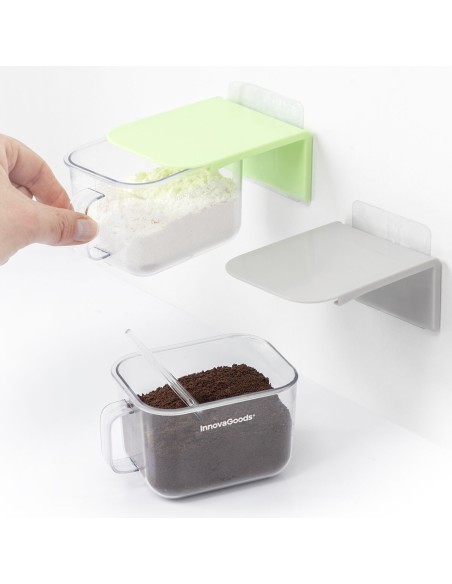Récipients de Cuisine Adhésifs Amovibles Handstore InnovaGoods Pack de 2 unités