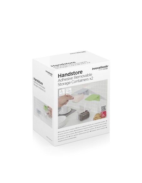 Récipients de Cuisine Adhésifs Amovibles Handstore InnovaGoods Pack de 2 unités