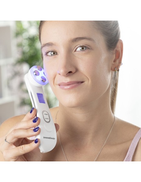 Masseur Facial avec Radiofréquence, Photothérapie et Électrostimulation Wace InnovaGoods