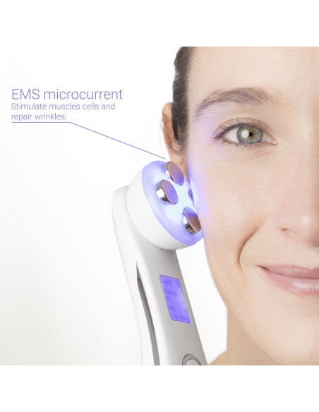 Masseur Facial avec Radiofréquence, Photothérapie et Électrostimulation Wace InnovaGoods