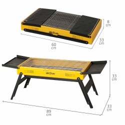Barbecue Portable Aktive Acier 89 x 33 x 33 cm Jaune 2