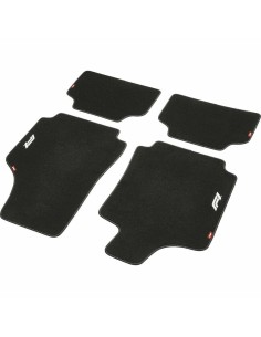 Set de tapis de voitures FORMULA 1 CM480 Noir/Blanc 4 uds