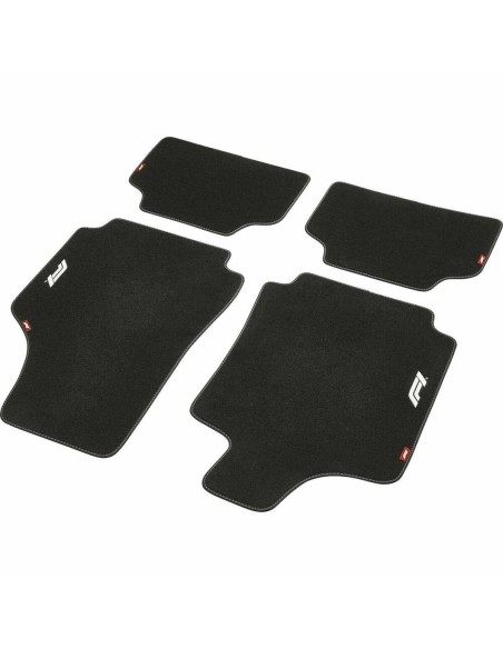 Set de tapis de voitures FORMULA 1 CM480 Noir/Blanc 4 uds