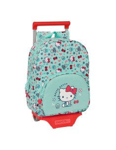 Cartable à roulettes Hello Kitty Sea lovers Turquoise 26 x 34 x 11 cm