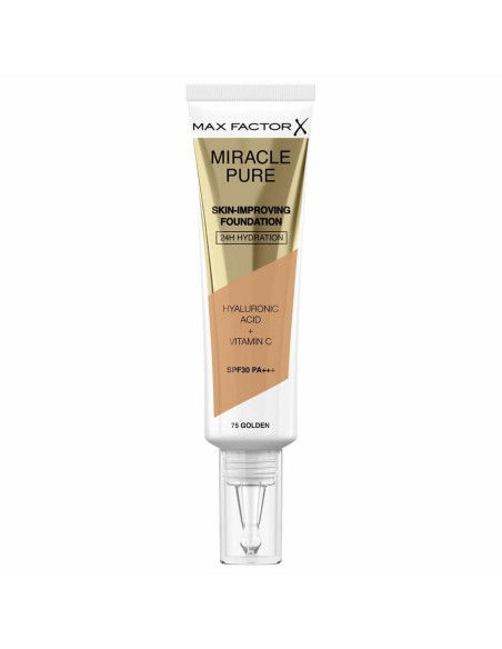 Base de maquillage liquide Max Factor Miracle Pure 75-golden SPF 30 (30 ml)