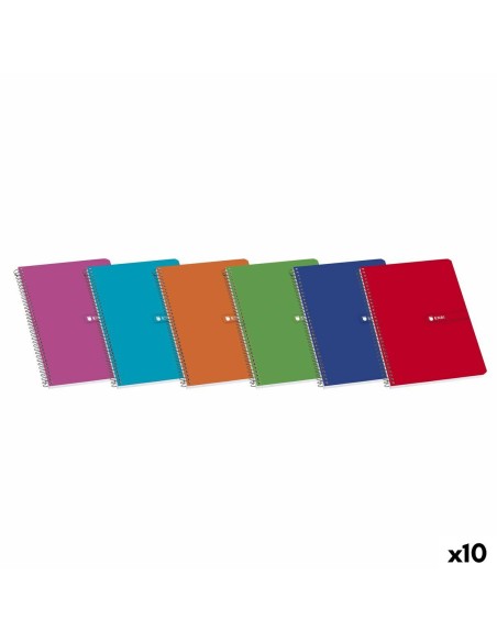 Cahier à Spirale ENRI Din A4 80 Volets (10 Unités)
