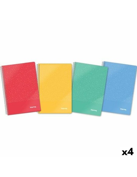 Cahier à Spirale Imprex Din A4 80 Volets (4 Unités)