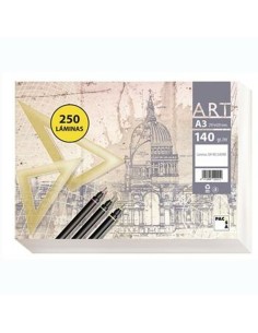 Papier à dessin Pacsa ART Blanc A3 250 Volets (4 Unités) 2