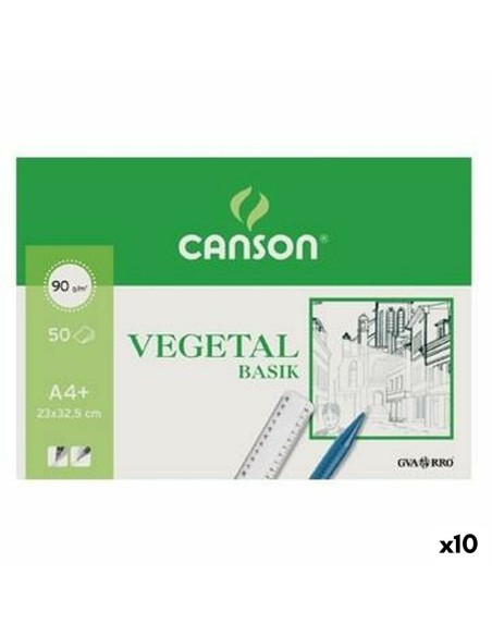 Papier végétal Canson A4+ 50 Volets (10 Unités)