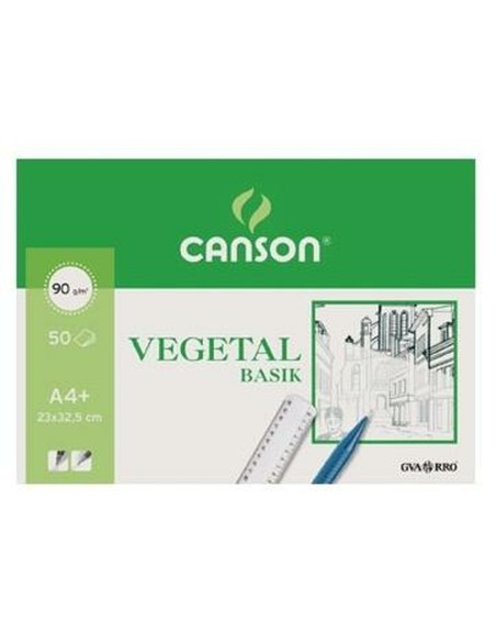Papier végétal Canson A4+ 50 Volets (10 Unités)