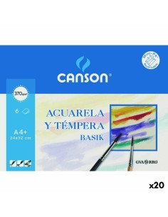 Papier pour aquarelle Canson Basik 6 feuilles (20 Unités)