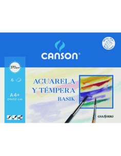 Papier pour aquarelle Canson Basik 6 feuilles (20 Unités) 2