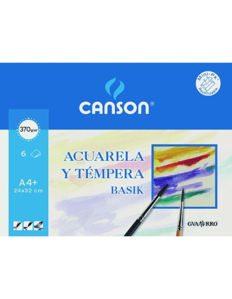 Papier pour aquarelle Canson Basik 6 feuilles (20 Unités)